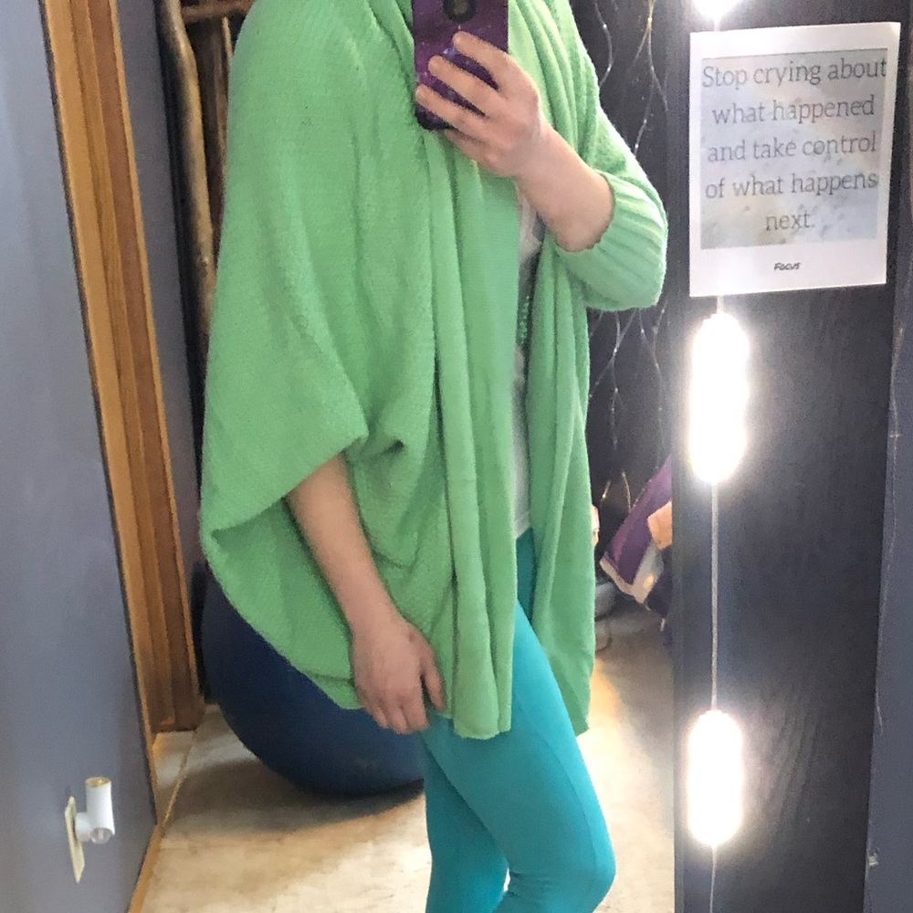 Hand knit batwing cardigan Shaw kimono